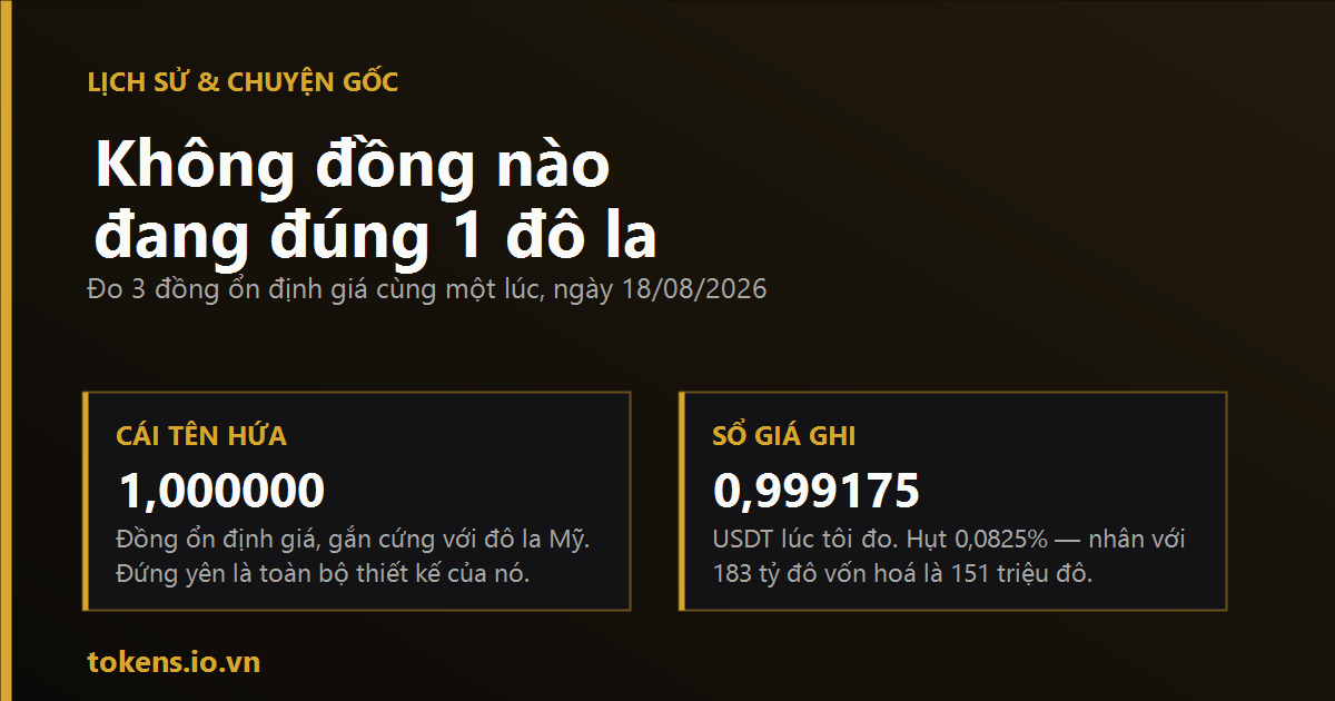 Bìa: 3 đồng ổn định giá, không đồng nào đang đúng 1 đô la